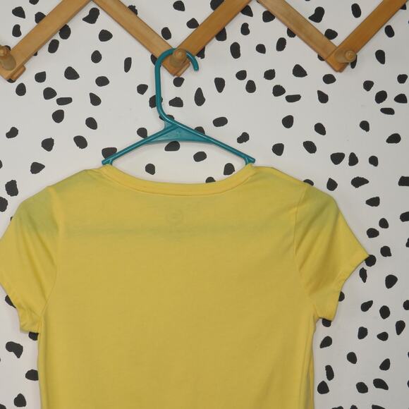 Wonder Nation Yellow Girls Basic Short Sleeve T-Shirt - Picture 4 of 7